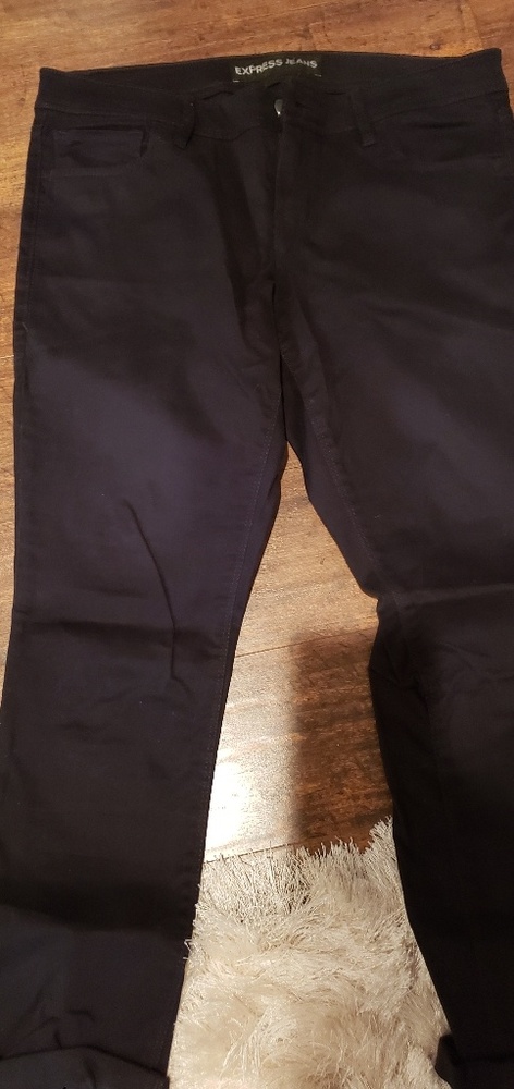 Express black denim capris